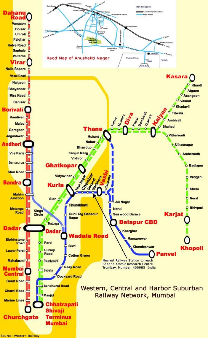 Mumbai central ਲਾਈਨ ਸਟੇਸ਼ਨ ਨਕਸ਼ਾ